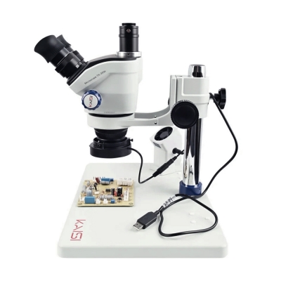 Тринокулярный микроскоп Kaisi TX-350E V1.1 с подсветкой-7